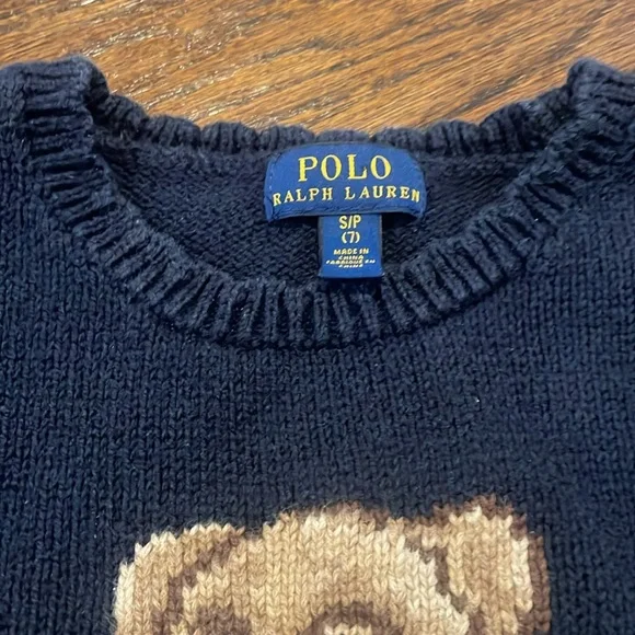 Ralph Lauren Kids Bear Sweater Size S - Picture 2 of 4